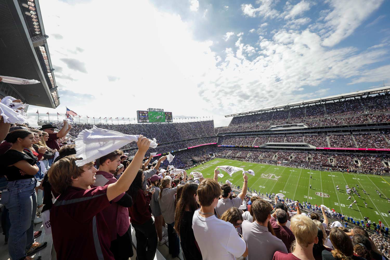 A view of Kyle Field from within the 91短视频 student section
